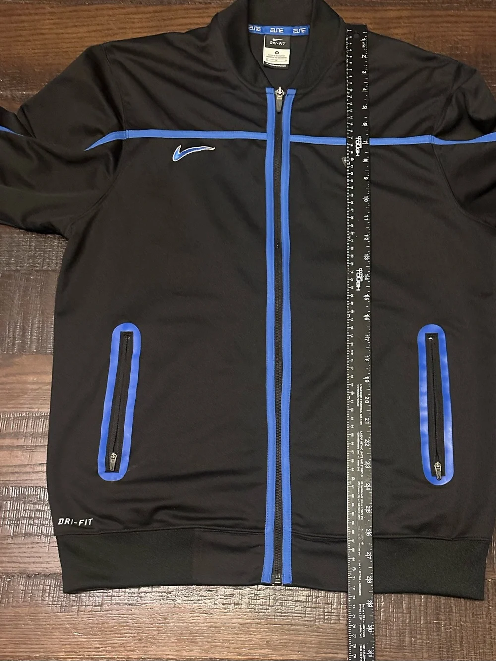 Nike Dri-fit Elite Duke Blue Devils Basketball Track Jacket Full Zip Size Medium
